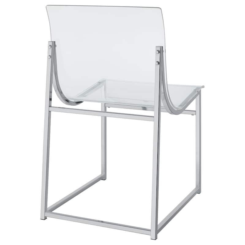 Adino Acrylic Dining Side Chair Clear with Sled Base (Set of 2)
