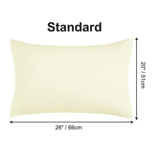 dimension image slide 34 of 39, 2 Pcs Zippered Pillowcases, Brushed Microfiber Pillow Case Cover