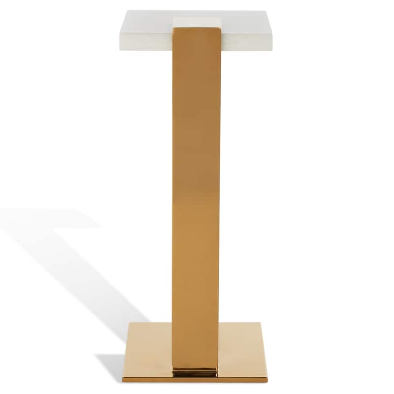 SAFAVIEH Couture Shiloh Acrylic Drink Table - 9.8" W x 9.8" L x 24" H - 10Wx10Dx24H