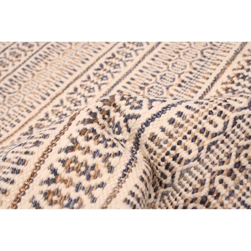 ECARPETGALLERY Flat-Weave Nevada Cream Kilim - 5'3 x 7'6