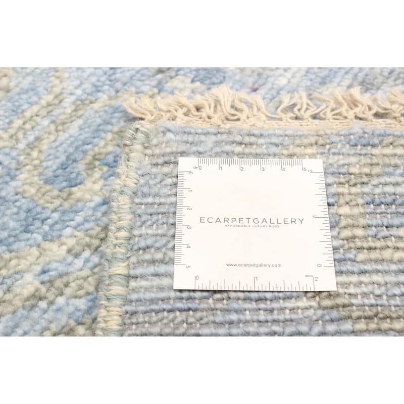 ECARPETGALLERY Hand-knotted Mystique Blue Wool Rug - 4' 1" x 6' 1"