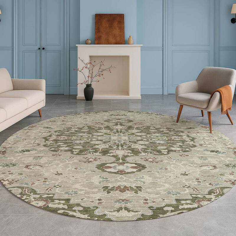 Machine Washable Indoor/ Outdoor Traditional Savannah Chantille Rug