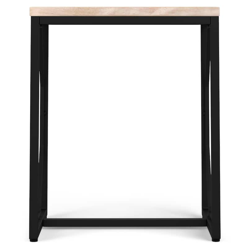 WYNDENHALL Ebsen Contemporary 20 inch Wide Metal and Wood Accent Side Table