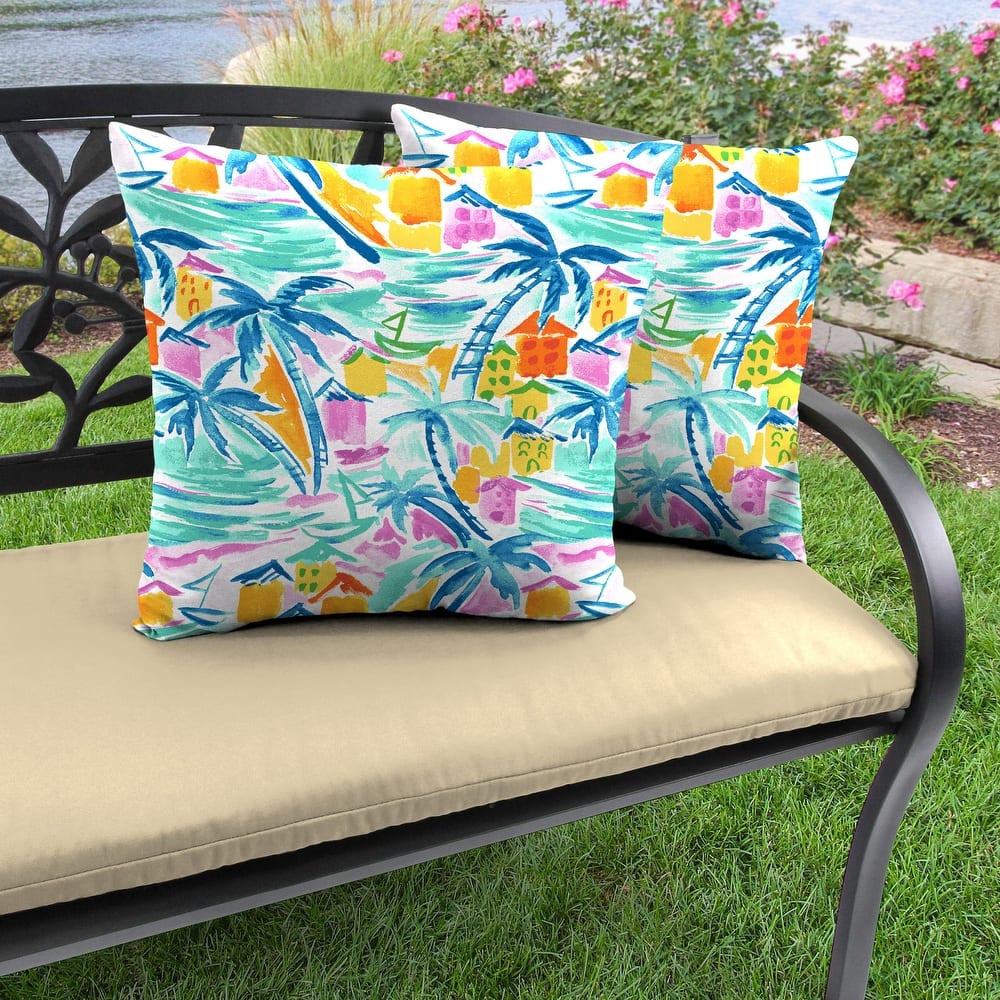 18" x 18" Outdoor Throw Pillow (Set of 2) - 18'' L x 18'' W x 4'' H