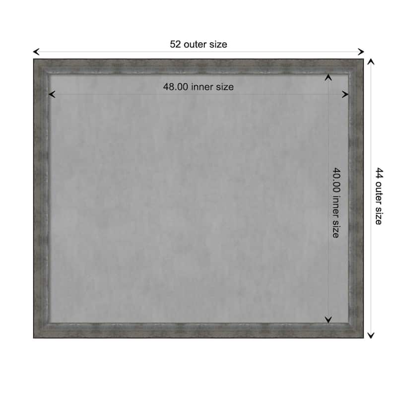 Amanti Art Forged Pewter Framed Magnetic Board - Board Size 48x40