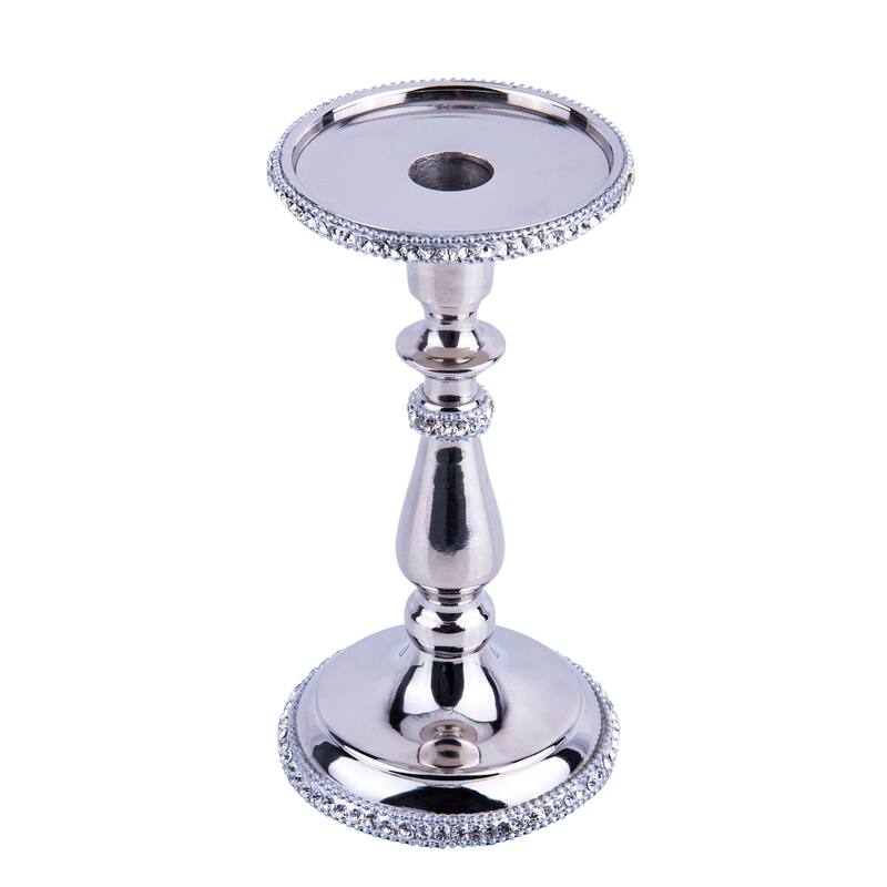 STP Goods 7.7" Metal Candle Holder with Crystals