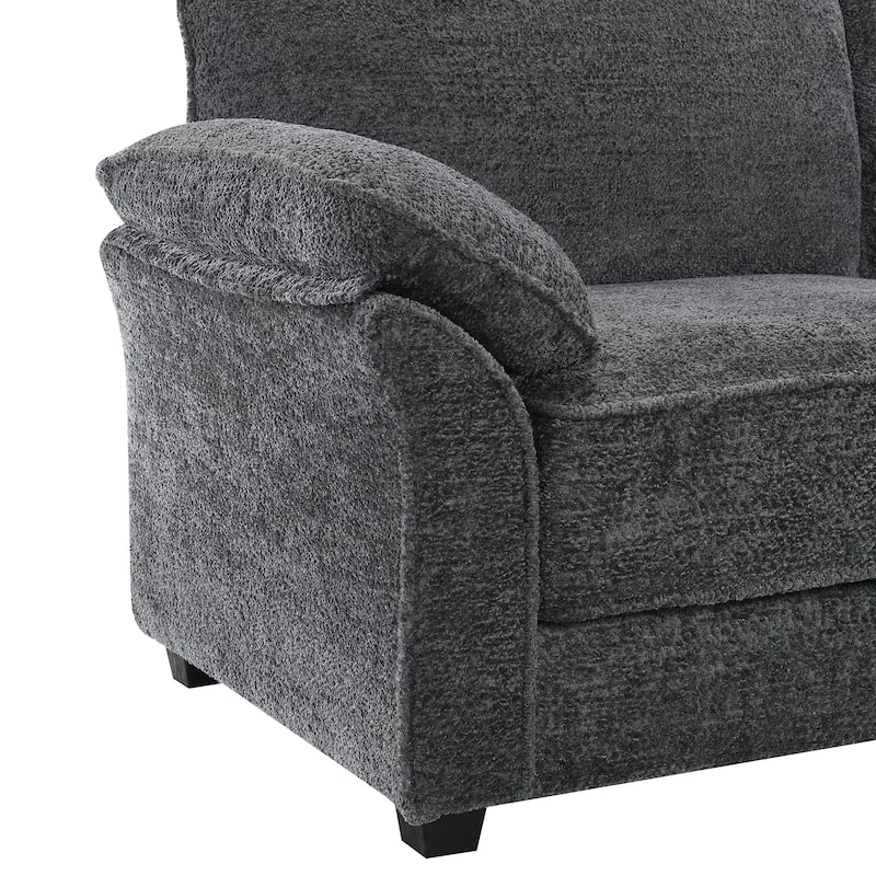 81'' Convertible 4-Seat Modular Sectional Sofa with Loveseat and Ottoman, Versatile Design for Living Room and Office
