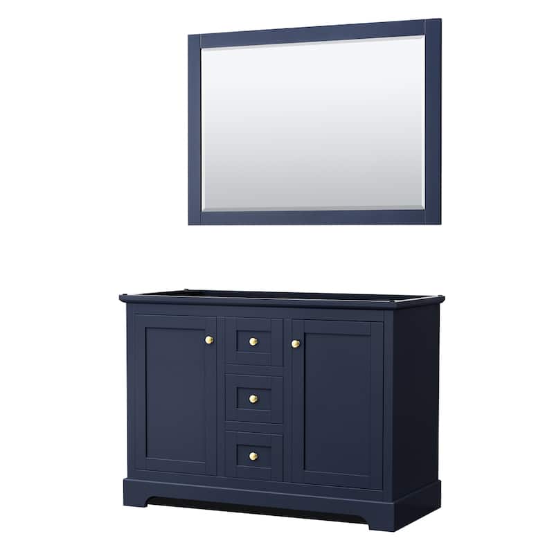 Avery 48-Inch Double Vanity Cabinet, 46 Inch Mirror