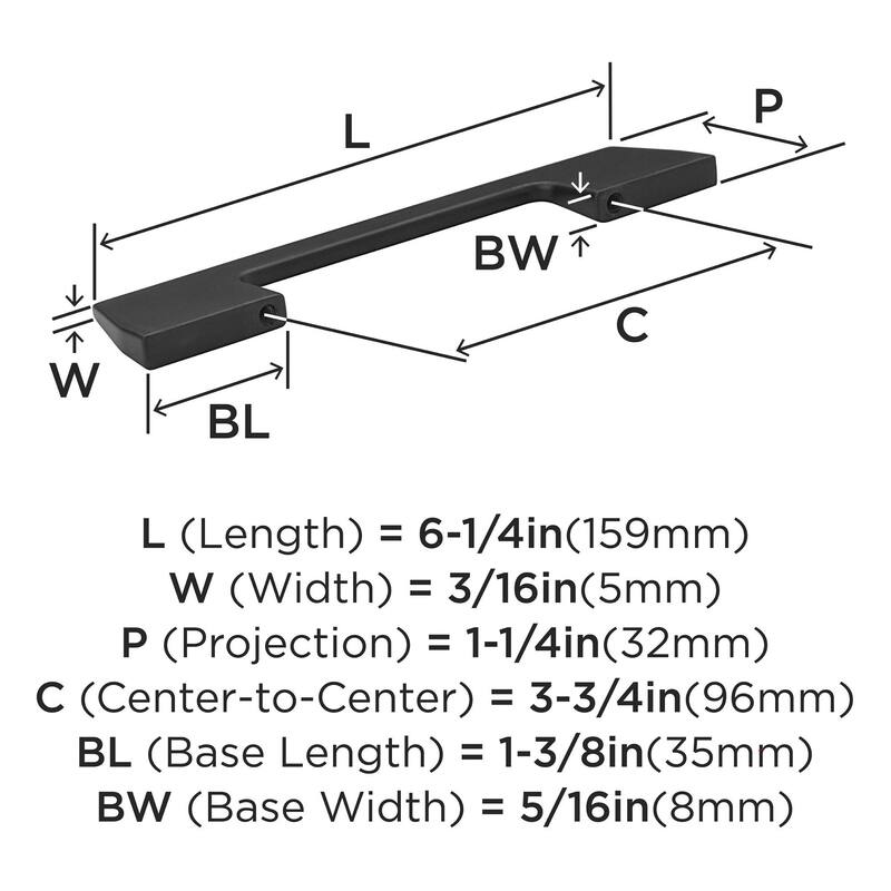 Amerock BP37300 Angle 3-3/4" Center to Center Handle Cabinet Pull