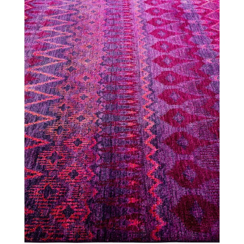 Contemporary Overdyed Wool Hand Knotted Area Rug - 6' 0" x 9' 4"