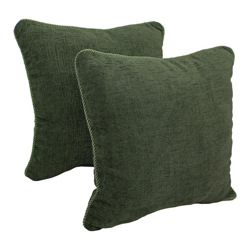 Blazing Needles 18-inch Chenille Corded Throw Pillow (Set of 2)