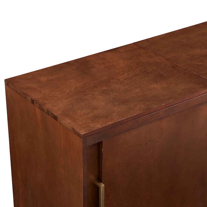 Crosley Everett Mahogany Finish Media Console - 44"W x 18"D x 34.25"H