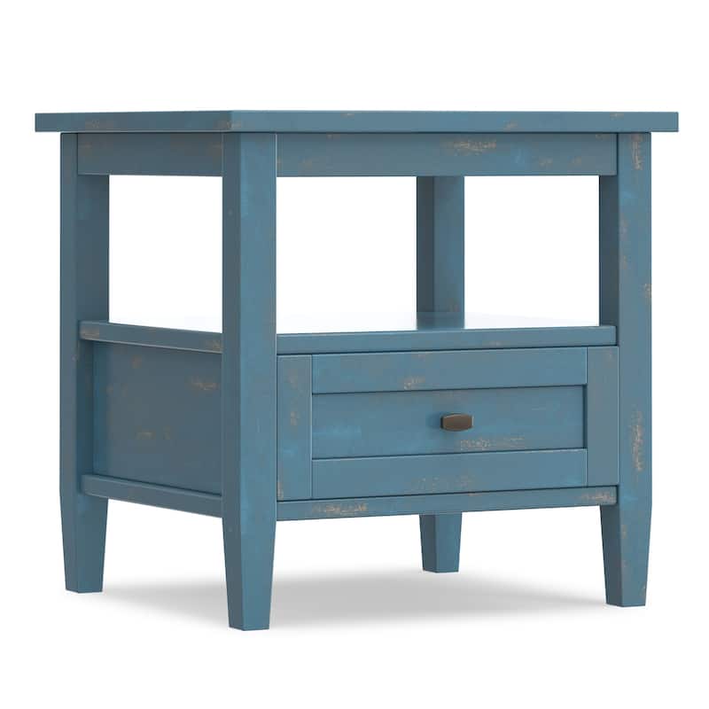 WYNDENHALL Norfolk SOLID WOOD 20 inch Wide Rectangle Transitional End Side Table - 20 inch Wide