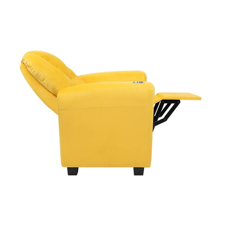 Pushback Kids Recliner Chair with Footrest & Cup Holders - Ultimate Comfort for Toddlers