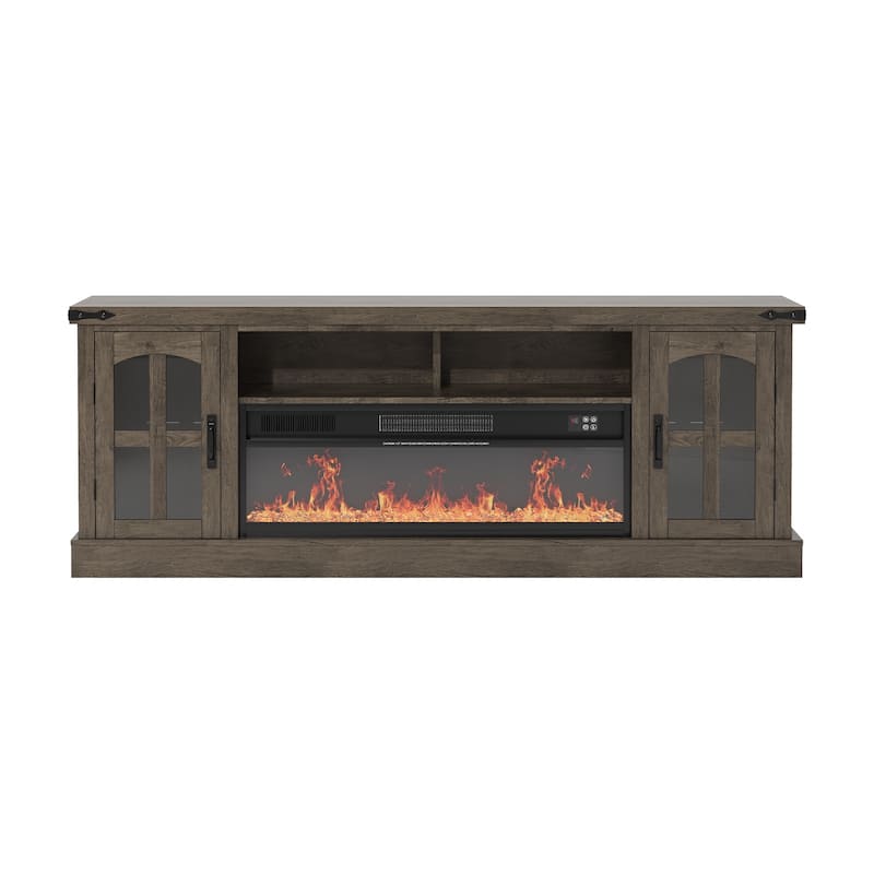 71" Electric Fireplace TV Stand with LED Lights