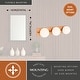 preview thumbnail 4 of 11, Parkview 3-Light 24 in. W Bathroom Vanity Lighting Fixture Frosted Opal Glass Globe Shade Dimmable LED Compatible Full Backplate