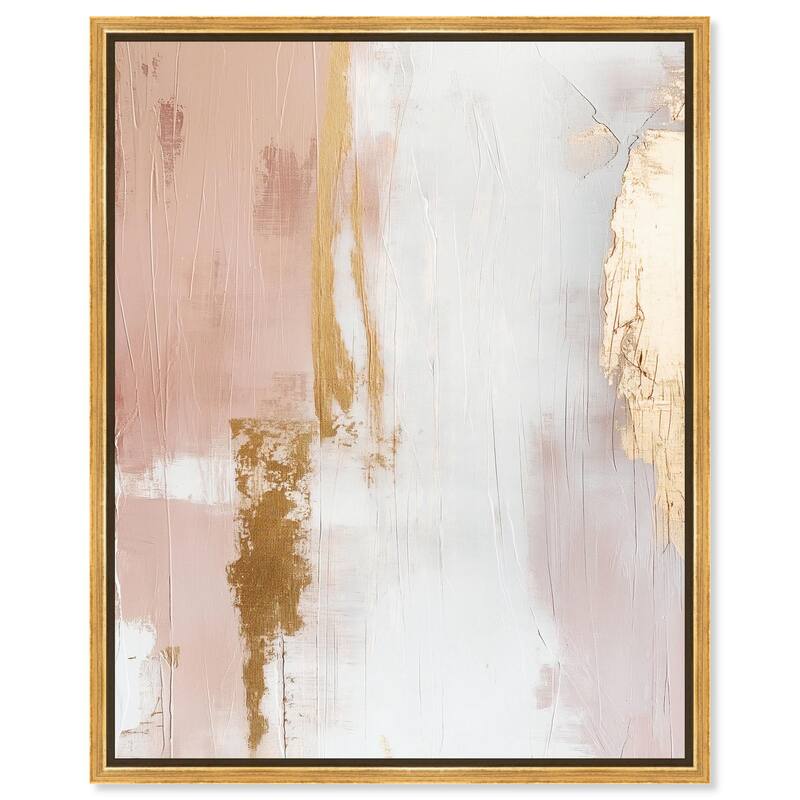 Golden Glow on Pink Canvas by Art Remedy - 30" x 36" - Gold