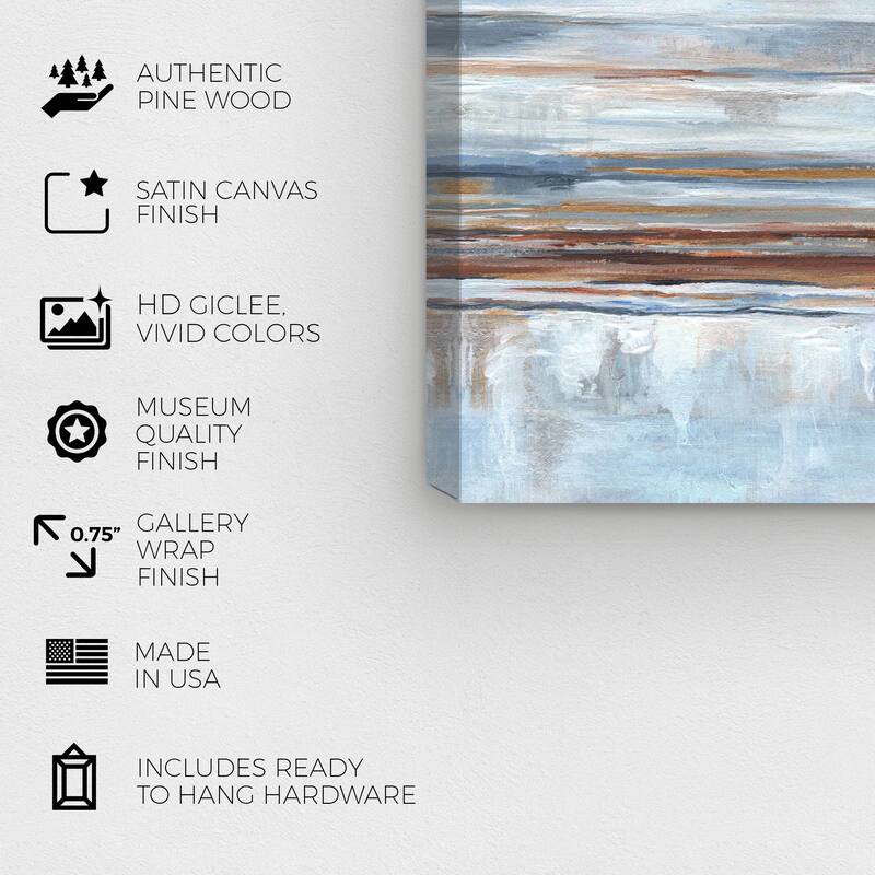Wynwood Studio Nature and Landscape Grey Clouds - Doll Memories Gray and Light Blue Modern & Contemporary Wall Art Canvas Print