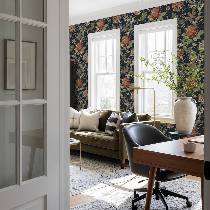 Harry & Grace Jacobean Trail Premium Matte Non-Woven Peel and Stick Wallpaper