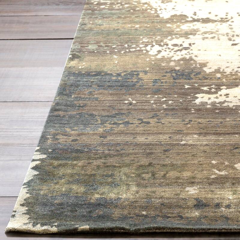 Hand-Knotted Shiloh Abstract Pattern Area Rug - 2' x 3' - 2' x 3'