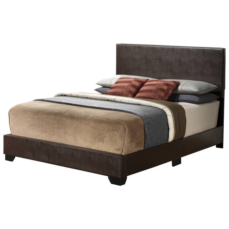 Upholstered Panel Bed - Faux Leather Bed Frame - Easy Assembly - Twin, Full, Queen, King Sizes