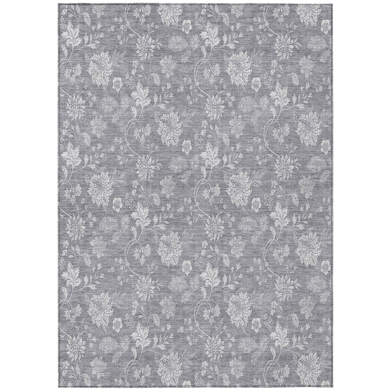 HomeRoots Floral Transitional Rectangle Outdoor Rug
