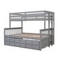 preview thumbnail 40 of 58, Twin-Over-Full Bunk Bed with Twin size Trundle and Drawers