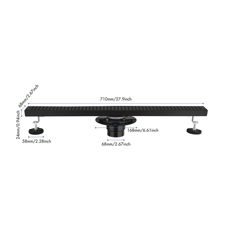 Topcraft Stainless Steel Grid Linear Floor Drain