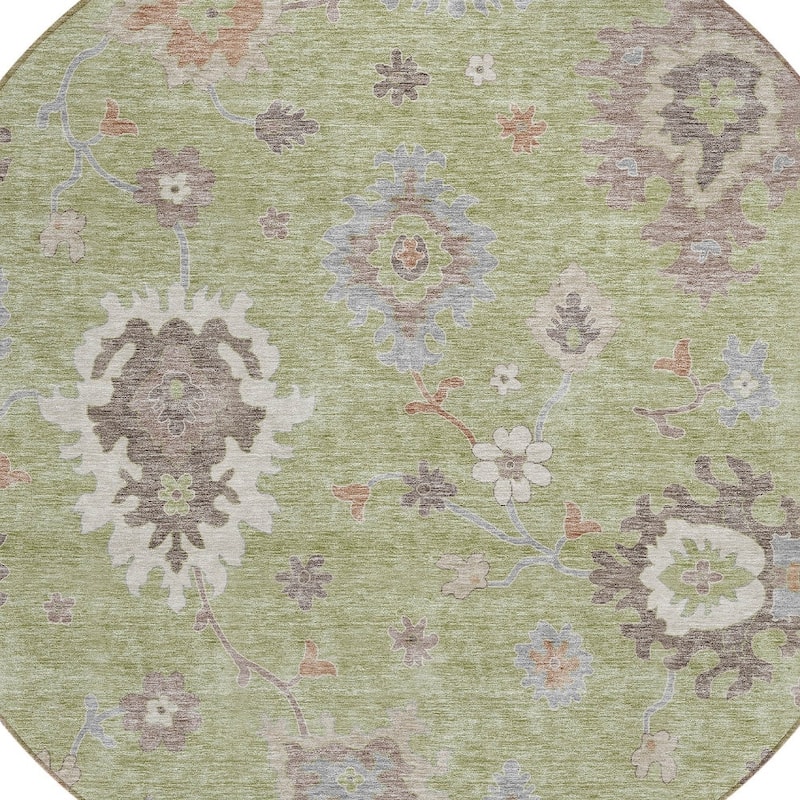 HomeRoots Floral Traditional Rectangle Outdoor Rug