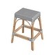 preview thumbnail 74 of 124, Robias 24.5" Rattan Rectangular Counter Stool White/Gray Dot / Natural Rattan Frame