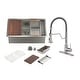 preview thumbnail 40 of 40, All-in-One Kit Undermount Single Bowl 16 Gauge Nano Brushed Stainless Steel Workstation Kitchen Sink with Faucet and Accessories