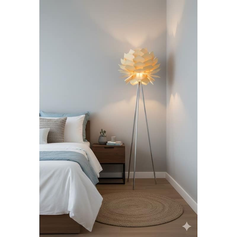 Transitional 1 Light Floral Floor Lamp