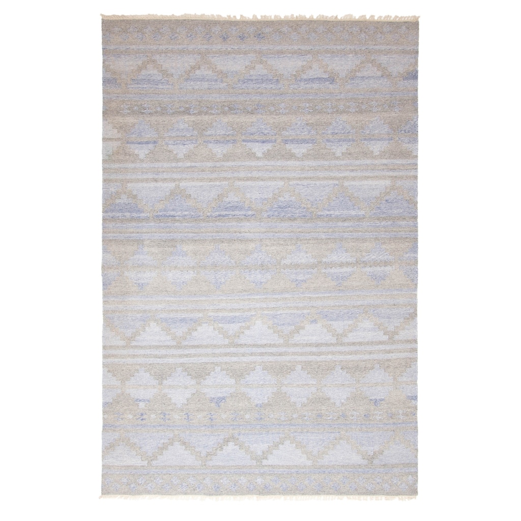 ECARPETGALLERY Flat-Weave Ankara FW Grey Wool Kilim - 5'9 x 8'8