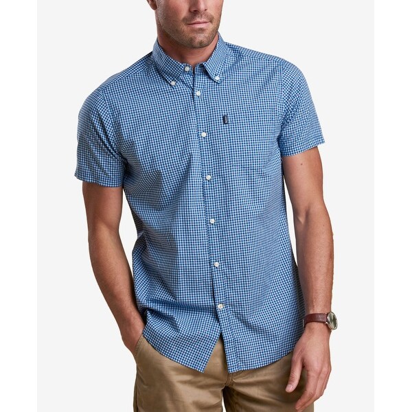 barbour checked shirt mens