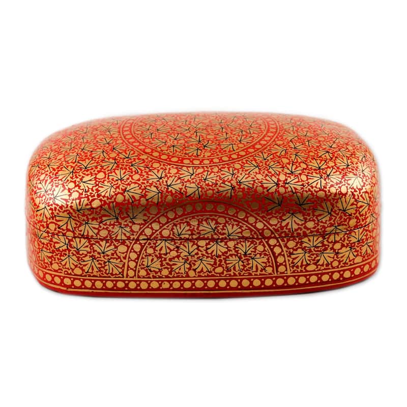 Novica Handmade Kashmir Treasure Papier Mache Decorative Box