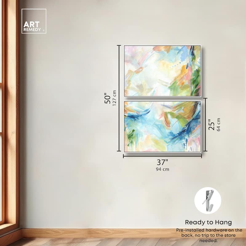 In the Beginning Canvas Set of 2 by Art Remedy
