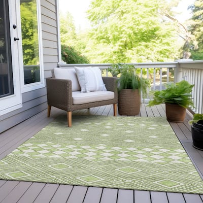 Machine Washable Indoor/ Outdoor Chantille Boho Moroccan Rug