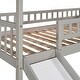 preview thumbnail 26 of 26, Twin Loft Bed with Slide & Storage Stairs - Whimsical House Design for Kids