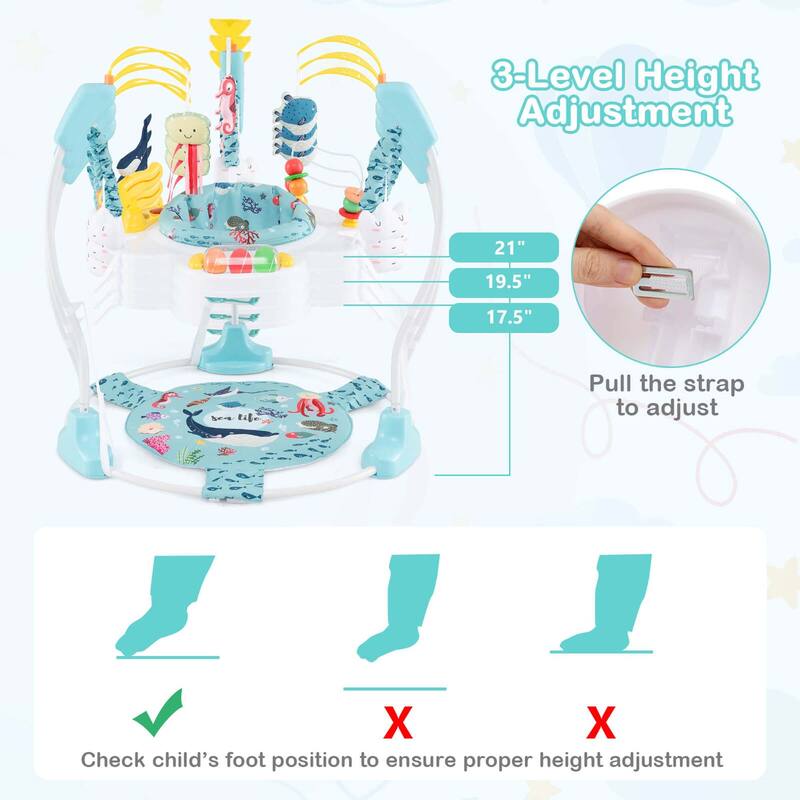 Costway Baby Stationary Activity Center Infant Jumper with Removable - See Details