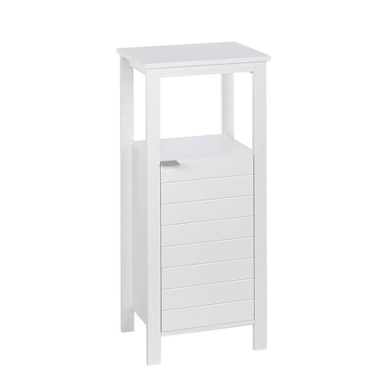 RiverRidge Madison Single 1-Door Bathroom and Laundry Storage Cabinet and Organizer with Open and Adjustable Interior Shelves