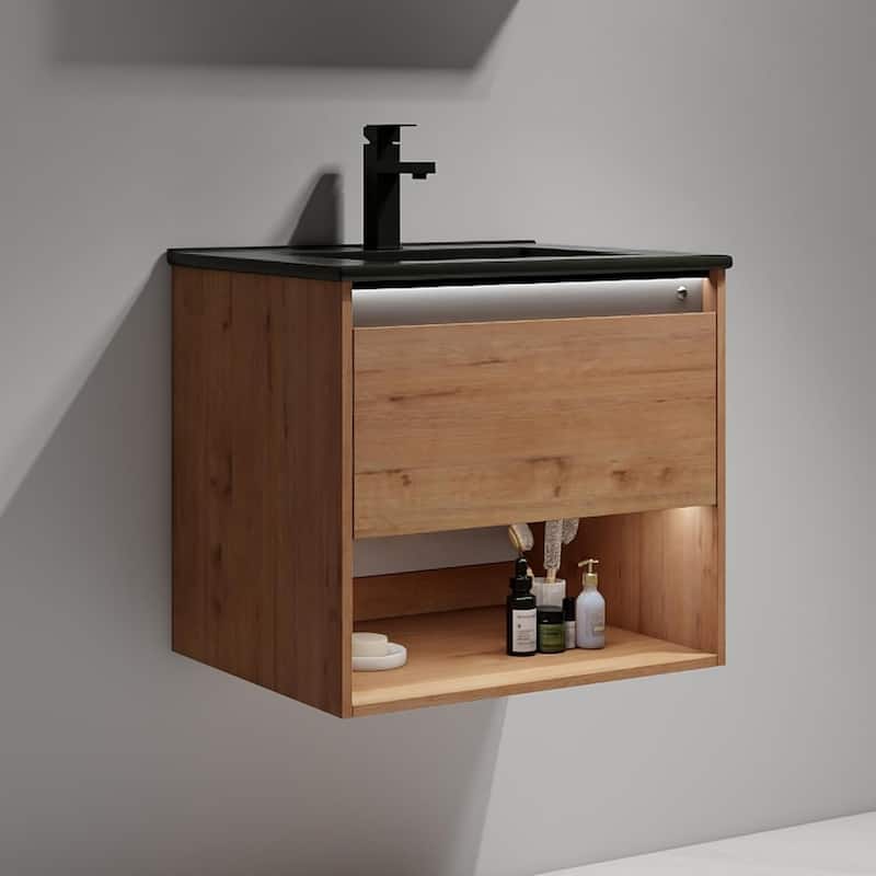 Blossom Bergen Wall Mounted Floating Bathroom Vanity with Sink