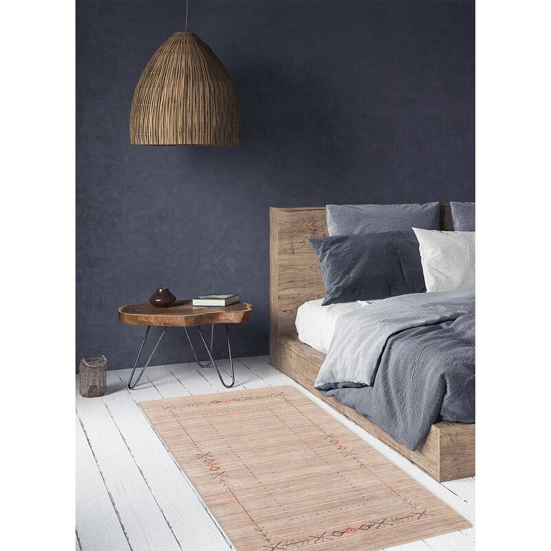 ECARPETGALLERY Hand Loomed Kashkuli Gabbeh Grey Wool Rug - 2'10 x 4'10