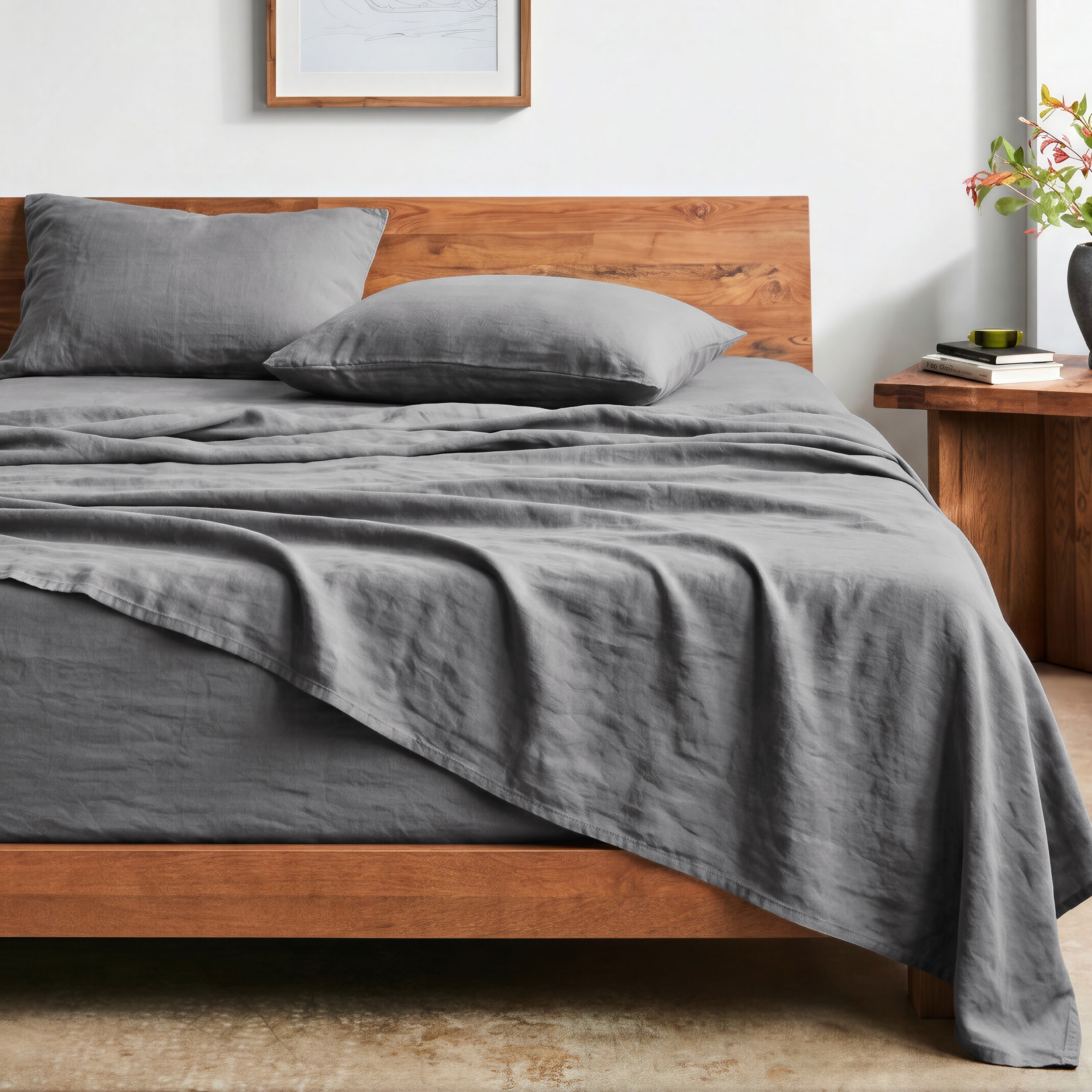 Bare Home Washed Deep Pocket Sheet Set