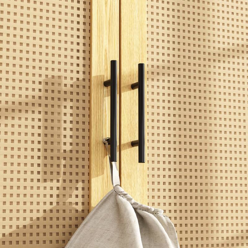 70.9"Wardrobe Closet with Drawers and Hanging Rod Armoires Wood Finish