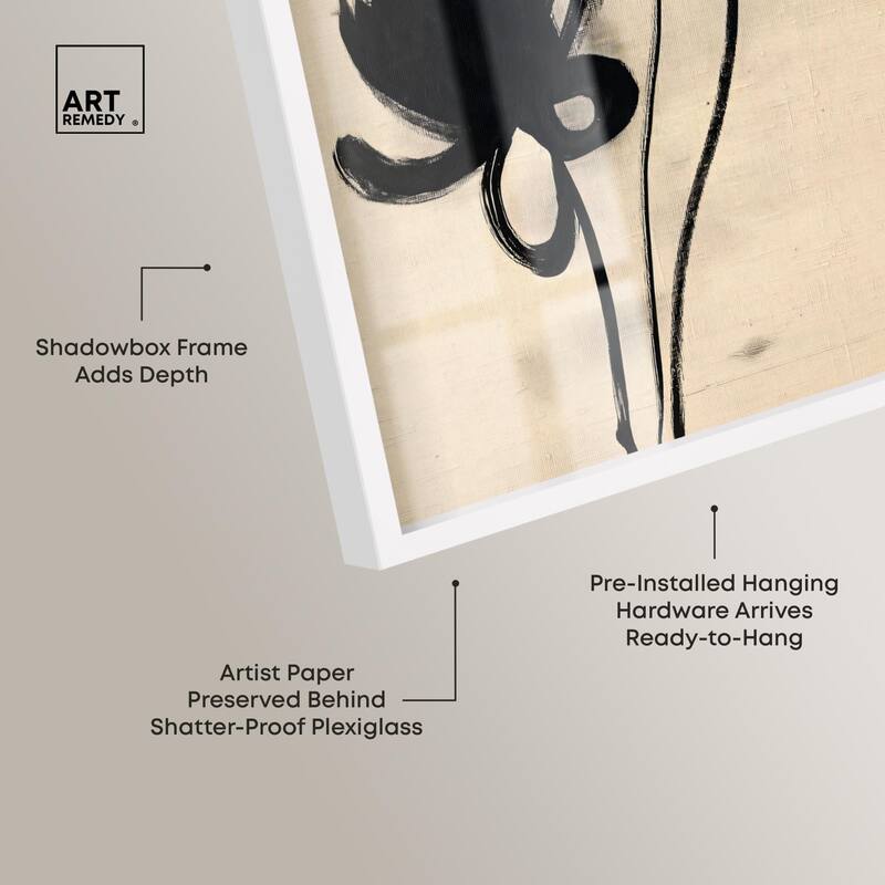 Florals in the Minimal I Shadowbox by Art Remedy