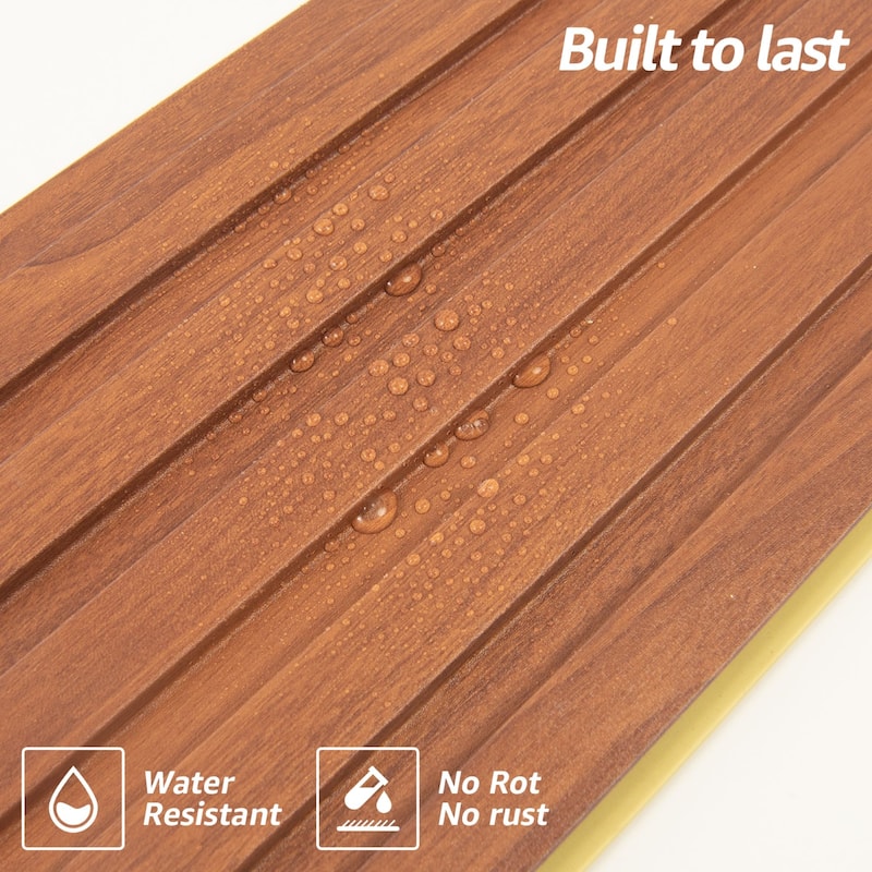 Art3d WPC Slat Wall Panels,3D Wall Accents for Interior Wall Decor,48in x 6in (Pack of 16)