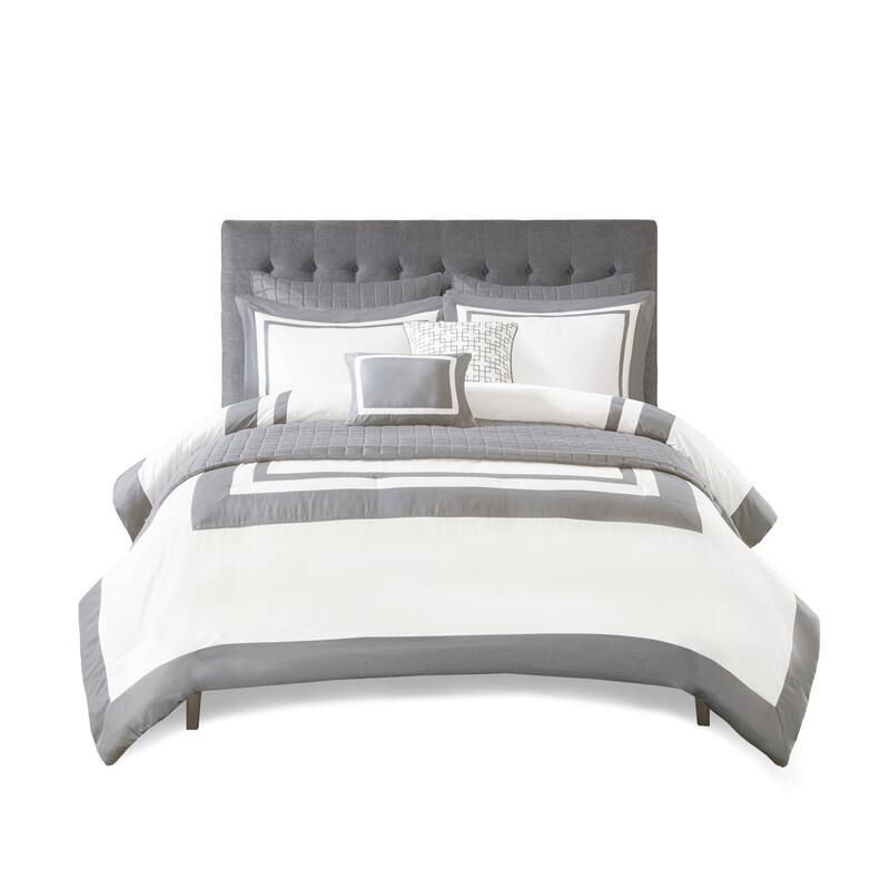 GDF Studio - Heritage 8-Piece Comforter and Quilt Set Collection with Decorative Pillows