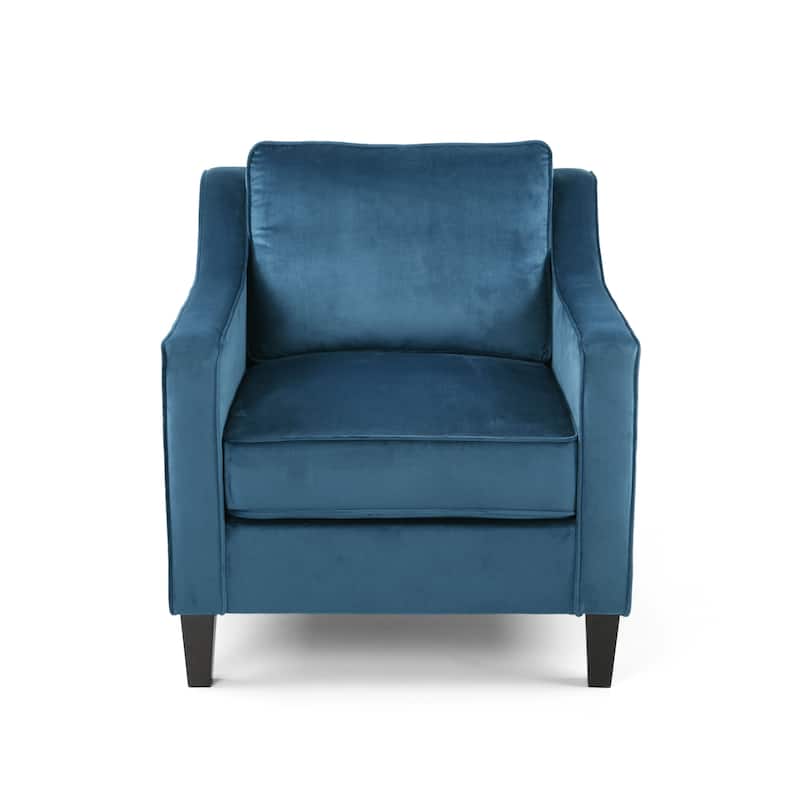 Milo Contemporary Velvet Club Chair by Christopher Knight Home - 30.75" W x 33.50" L x 33.75" H