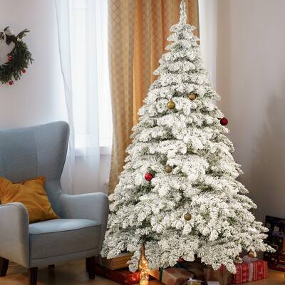 7.5ft Artificial Christmas Tree with 400 LED Lights and 1050 Bendable Branches, Christmas Tree Holiday Decoration