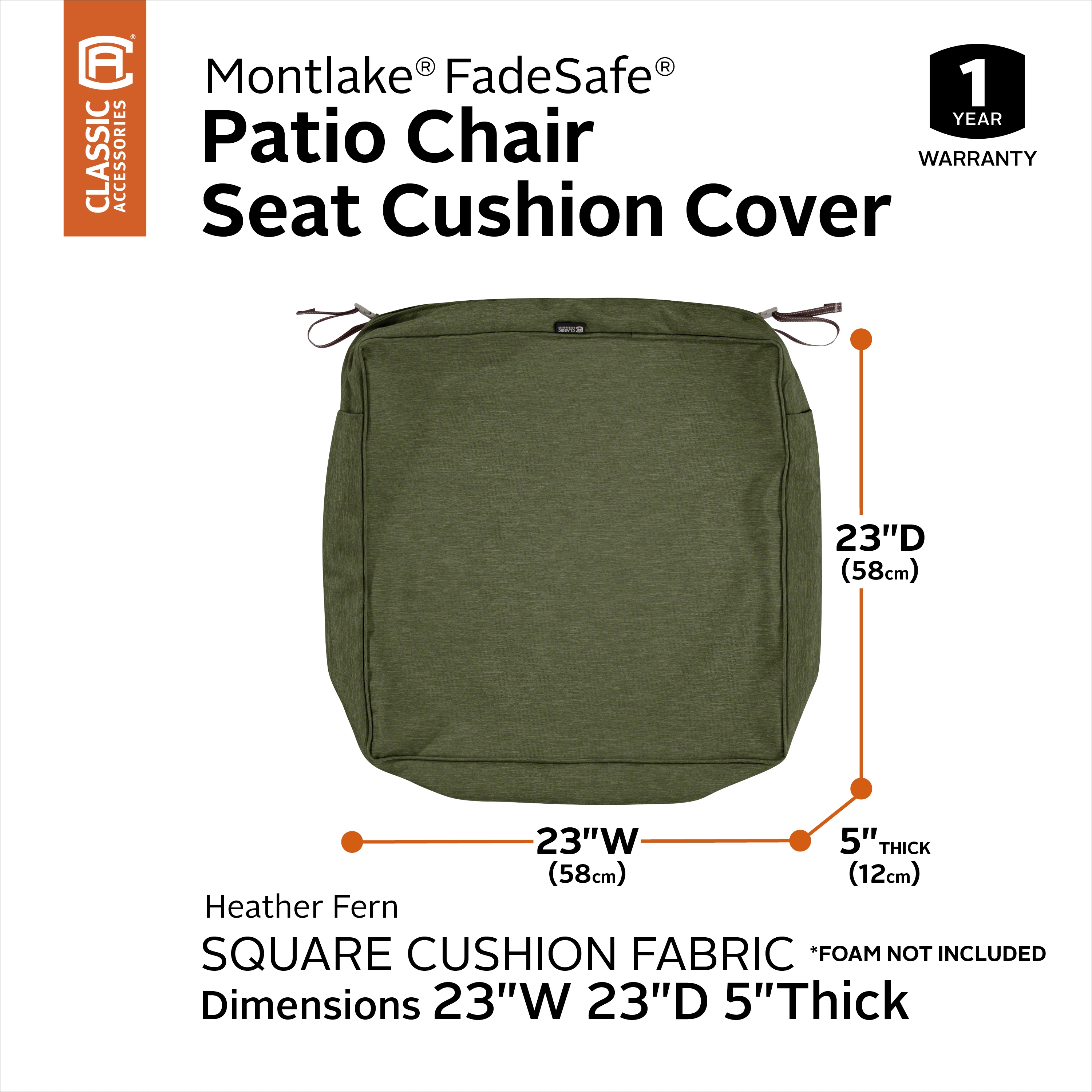 Classic accessories montlake patio on sale seat cushion slip cover